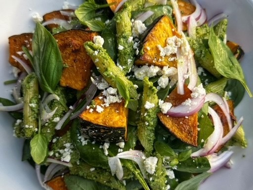 Pesto & Roasted Pumpkin Salad