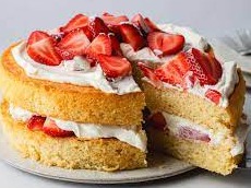 Classic Sponge with Strawberries