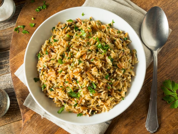 Lentil & Rice Lebanese Pilaf