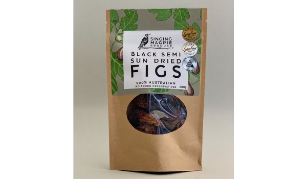 Singing Magpie Produce Black Semi Sun Dried Figs 100g