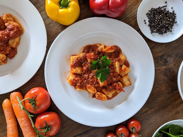 Potato Gnocchi with Bolognese Sauce