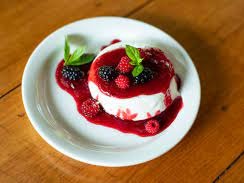 Panna Cotta w/ Mixed Berry Compote