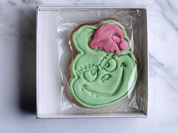 Grinch Themed Sugar Cookie