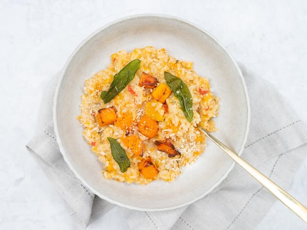 Roasted pumpkin and sage risotto