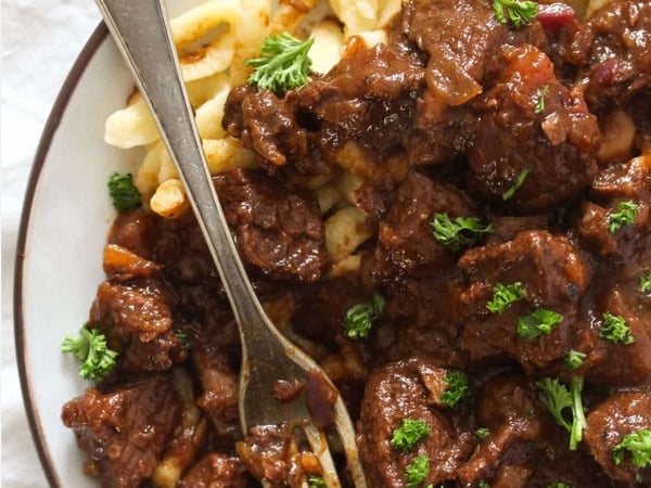 Hungarian Goulash with Spatzle Noodles