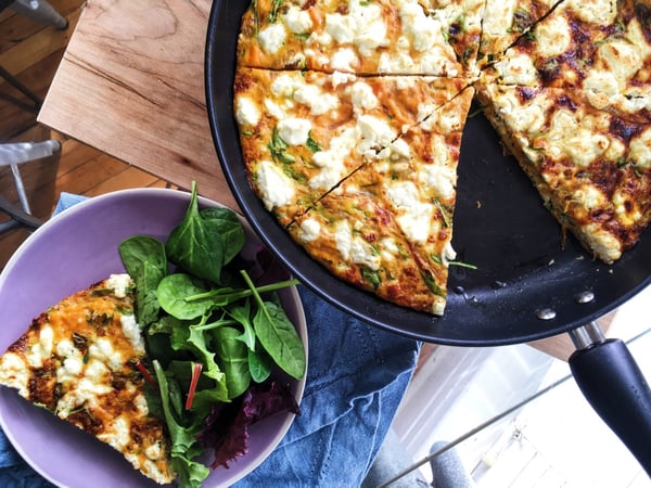 Sweet Potato, Feta And Caramelised Onion Quiche