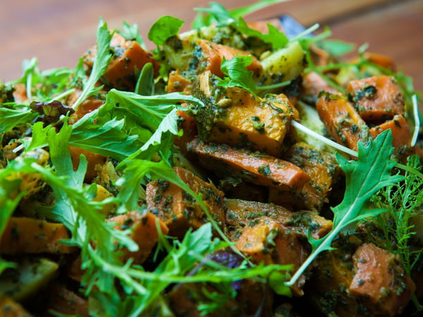 Roasted Vegetable Salad w Pesto