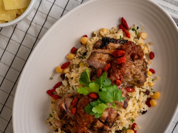 Ancient Grain Salad with Lemongrass Chicken