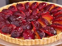 Plum and Raspberry Frangipane Tart