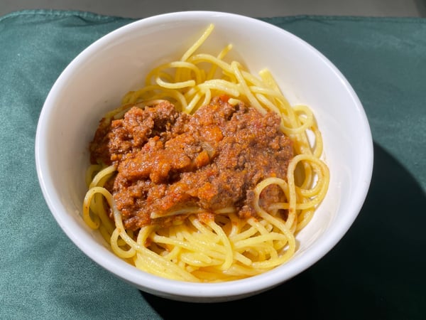 24 Hour Slow Cooked Beef Bolognese with Gluten Free Spaghetti