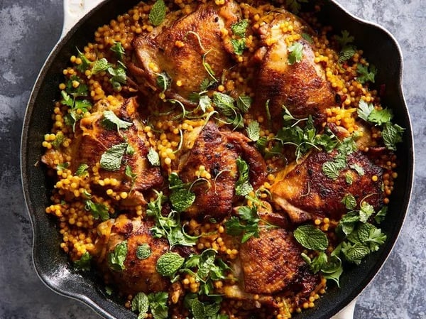 Chicken Agrodolce with Herby Couscous