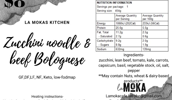 Zucchini noodles and beef Bolognese