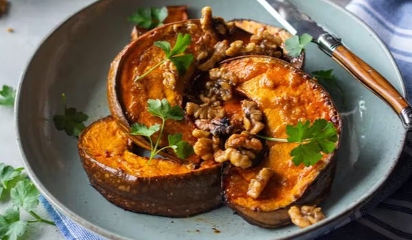 Miso-Maple Roasted Pumpkin w. Walnuts | GF - DF