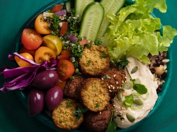 Mediterranean Falafel Salad Bowl