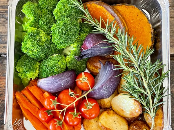 Roasted mixed vegetable tray