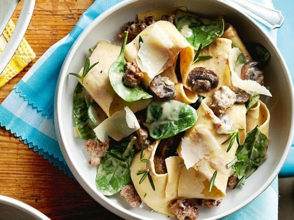 LAMB MEATBALL CARBONARA PASTA