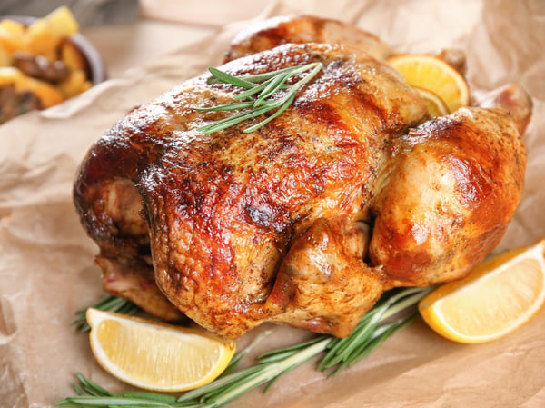 Free Range Roast Chicken w Garlic Butter & Rosemary (GF)