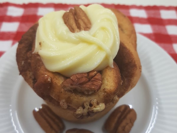 Maple Pecan Cinnamon Roll