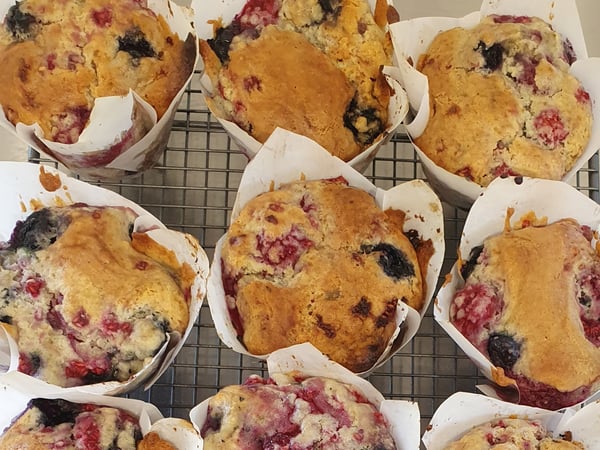 Raspberry White Chocolate Muffins