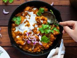 Pumpkin and Chickpea Curry with Spiced Cucumber Labneh