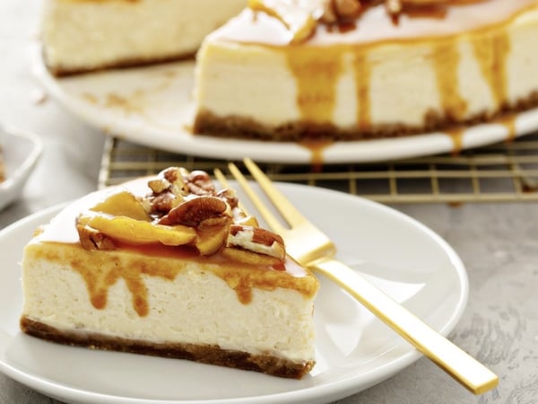 Pear & Miso Caramel Cheesecake