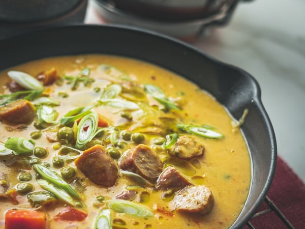 FROZEN Farmhouse Curried Sausages with Rice