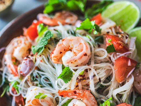 Thai Glass Noodle Salad with Prawn