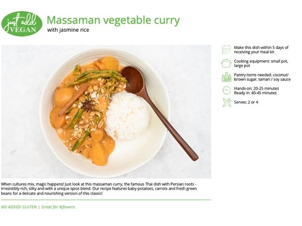 SPECIAL: Massaman vegetable curry with jasmine rice