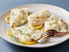 Lemon Baked Fish with Brown Rice and Broccoli