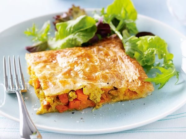 Creamy Curried Vege Pie