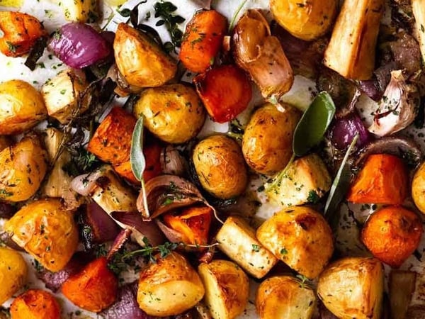 Tray of Roasted Vegetables