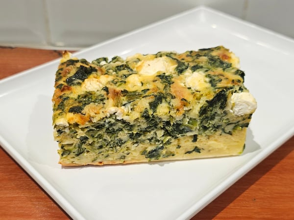 Spinach & Feta Quiche Slice