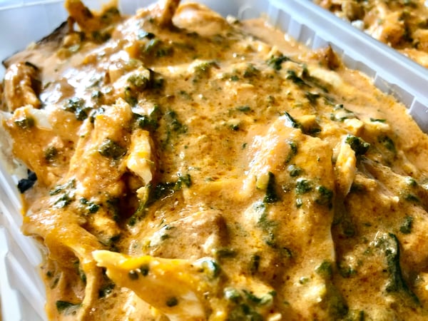 FROZEN: Creamy Chicken & Spinach with Roasted Pumpkin KETO