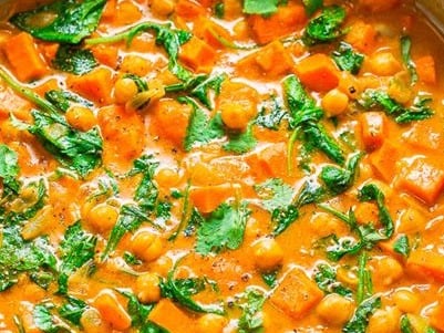 Chickpea and  Sweet Potato Curry