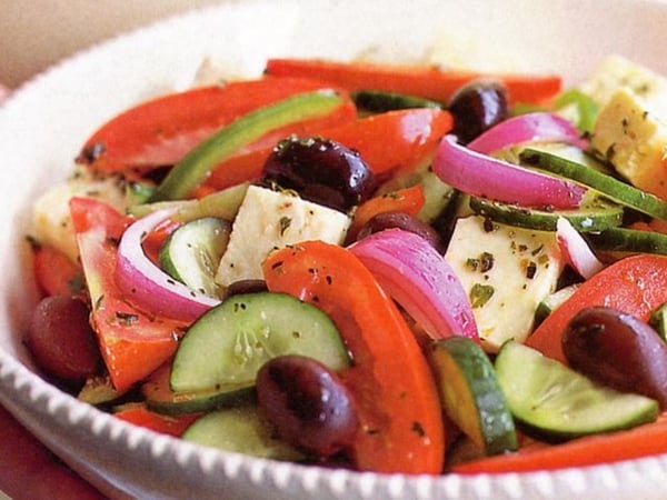 Greek Salad with Tofu.