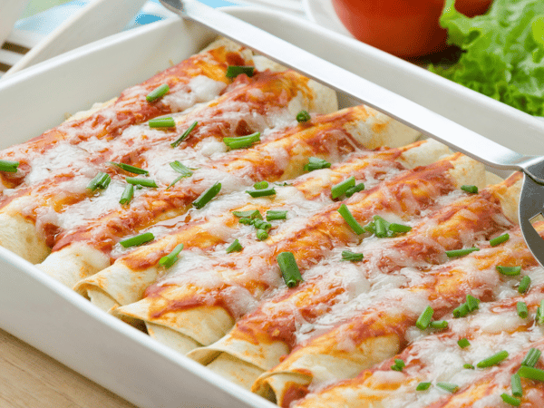 Half Serve Chicken Enchiladas