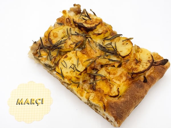 Potato Rosemary Taleggio Pizza