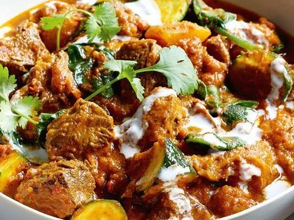 Creamy coconut beef and pumpkin curry