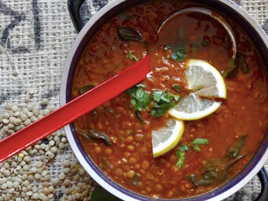 Spinach and Lentil Soup