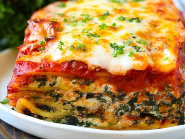 FROZEN Spinach and Ricotta Lasagne  (onion free)