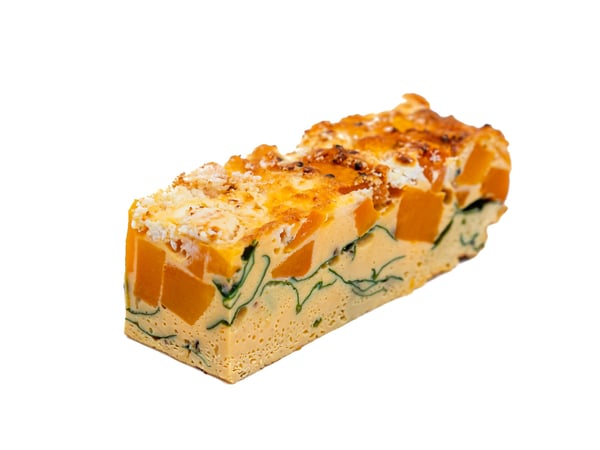 Pumpkin, Spinach, Feta Frittata Slice