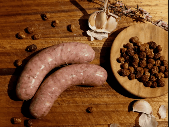 Wild Venison Sausage with Bush Tomato