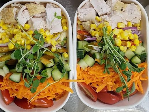 Roast Chicken Pasta Garden Salad Bowl