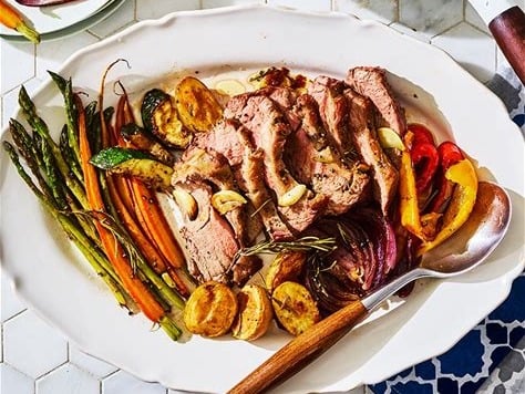 Lamb Rump and Baked Mediterranean Vegetables