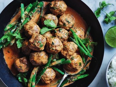 Panang-style Meatball Curry with Quinoa