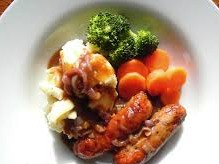 Sausages, Mash & Veg