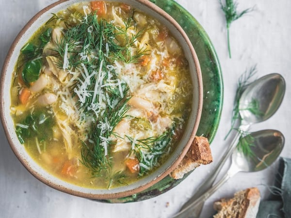 Braised Chicken & Barley Soup