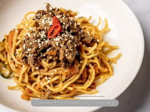 Sticky Beef with Rice Noodles – Frozen