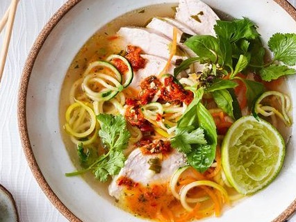 Chicken and Vegetable Soup with Chilli and Lime.