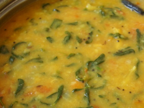 Methi and Tomato Dhal